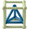 Nattou Cubo in Silicone con Piramide, Set da 2 Pezzi, Da Afferrare e da Mordere, Senza BPA, Ø 10 cm + 8 cm, Silicone, Verde/Blu