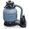Gre FS320NP - Filtro a Sabbia per Piscina Senza Prefiltro. per Piscine Interrate, Autoportanti o Fuori Terra Fino a 4.000 L, con Potenza di 180W