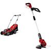 Einhell GE-CM 18/33 Li - Kit (1x4,0Ah) Tagliaerba a batteria Power X-Change & Ge-Ct 18 Li Solo Tagliabordi A Batteria Power X-Change 18V, Rosso