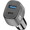 Cellularline Caricabatteria da auto, multipower ultra dotato di porta USB e porta USB-C