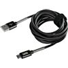 Lampa CAVO CAVETTO USB MICRO USB 200CM NERO SAMSUNG HUAWEI RICARICA CELLULARE 15W