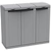 Terry ECOLINE 3 Armadio differenziata 3 Ante battenti, 3 Coperchi Grigio (100cm)