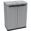 Terry ECOLINE 2 Armadio differenziata 2 Ante battenti, 2 Coperchi Grigio (70cm)