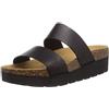 PIECES PS Tayly-Sandali in Pelle, Colore: Nero, Aperti con Zeppa Donna, 37 EU