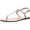 PIECES PS Taha-Sandali in Pelle Romani Donna, Beige Nude, 38 EU