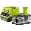 Ryobi Kit caricabatterie caricabatteria e batteria 18V 5.0 Ah Ryobi RC18120-150 Litio