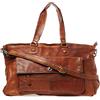 PIECES - PS Totally Royal Leather Travel Bag, Borsa A Tracolla da Donna, Marrone (Mocca), 48x31x14 cm (B x H x T)