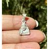Markenlos Shirdi Sai Baba religioso indù in argento puro 999, antico medaglione con cio...