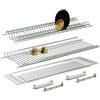 Kit Scolapiatti incasso in metallo per pensili cucina da 60-80-90 cm + vaschetta
