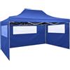 vidaXL Gazebo Professionale Pieghevole 3 Pareti 3x4m Acciaio Antracite Tenda vidaXL