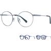 Unisex Occhiali da vista uomo donna con clip on montatura montature rotondi per sole