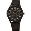 Orient Orologio orient donna pelle nero al quarzo analogico da polso watch quartz