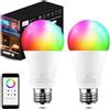 iLC Lampadine Alexa, 13W E27, LED Lampadina Smart, 6000K RGB (2 pezzi)