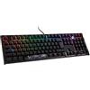 Ducky ONE 2 Backlit Tastiera Gaming Meccanica con Double Shot Keycaps PBT, Tastiera Meccanica con Cherry MX Speed Silver, Full Size Mechanical Keyboard, Tastiera PC con Filo Layout Tedesco