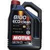 MOTUL 5 Litri Olio Motore Auto Motul 8100 ECO-CLEAN 0W20 C5 C6 100% SINTETICO