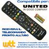 BRAVO Telecomando UNITED universale per UNITED Tv Decoder Ricevitori PRONTO ALL'USO