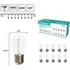 Lampadina Led 1W E27 Luce Calda Naturale Fredda 3000k 4000k 6400k Set da 10 pz
