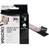 VELCRO Brand Velcro VEL-EC60241 Nastro Extra-Strong, 50 x 1 m, Nero | Nastro adesivo a strappo ad alta resistenza, per casa, ufficio, garage e decorazioni