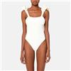 SUNDEK - COSTUME INTERO CON VOLANTS Bianco SCONTO 50%
