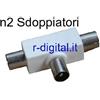 aglow.it ADATTATORE Y SDOPPIATORE ANTENNA TV 2 JACK Distributore Splitter spina coassia