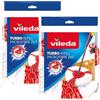 Vileda Mocio di ricambio 100 % in microfibra 2 in 1, Fiocco per Vileda turbo Refill 2PZ