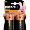Duracell Batterie Pile Monouso Duracell Plus 100, torcia "D", 2 pz