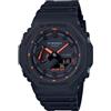 Casio Orologio CASIO uomo G-Shock analogico digitale nero / arancione GA-2100-1A4ER