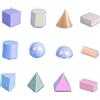 I blocchi di forme geometriche impostano solidi geometrici 3D per bambini di