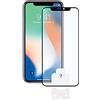 KSIX smart your tech Pellicola proteggi schermo per iPhone X, iPhone XS, vetro temperato, spessore 0,33 mm, nero