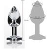 TOYJOY Plug anale in metallo con pietra mini dilatatore indossabile piccolo butt dildo