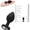 Ouch! Plug anale big in silicone dildo indossabile dilatatore butt con pietra a cuore