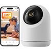 SwitchBot Telecamera 2K WIFI per interni visione notturna 360 gradi funziona con Alexa