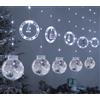 BES Tenda Luminosa 3 M Interno LED Prolungabile Catena Natalizia Anelli Luce Fredda