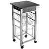 Senza Marca/Generico Versa Leicester Carrello da cucina e Portabottiglie con ruote, cassetti e portab
