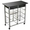 Senza Marca/Generico Versa Leicester Carrello da cucina e Portabottiglie con ruote, cassetti e portab