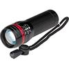 POLY POOL - PP3153 Torcia LED Portatile 1W ALUMINI - Torcia Mini LED 3 Luminosità - Luce Emergenza o Lavoro Tascabile in Alluminio Portata 50m con Fuoco Regolabile - Lampada a Batteria con Laccetto