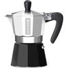 Bialetti Caffettiera moka by Bialetti Black Pearl 1, 2,3 Tazze macchina macchinetta Caffè