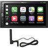 Pioneer SPH-EVO62DAB-AN Media center, touchscreen da 6,8 pollici, USB a ricarica rapida da 1,5 A, Apple CarPlay, Android Auto, DAB/DAB+, Bluetooth, equalizzatore a 13 bande, con antenna DAB
