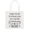 Gift Base Unicorns Borsa Shopper Tote Fantasy In Poliestere Naturale