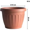bama Vaso Terra Rotondo per Piante Giardino Fioriera Esterni in Plastica Ø 15-70 cm