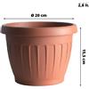 bama Vaso Terra Rotondo per Piante Giardino Fioriera Esterni in Plastica Ø 15-70 cm