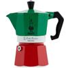 Bialetti Caffettiera Moka Express Tricolore; 3 Tazze; Manico anti Scottatura; Non Adatta