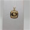 CIONDOLO MEDAGLIA ZODIACO SEGNO ZODIACALE PESCI IN ORO GIALLO 18KT 1,1 GR.