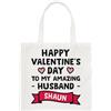 Gift Base Personalizzato Happy Valentines Giorno il Mio Stupefacente Marito Regolare Borsa