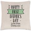 Gift Base Cuscino Copricuscino Quadrato Personalizzato 40cm Happy First Fathers Day Love
