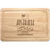 Gift Base Rugby Australia Rettangolare Tagliere di Legno - Divertente Lega Bandiera