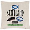 Gift Base Rugby Scozia Lino Copricuscino Cuscino - Divertente Lega Bandiera Inglese Sport