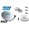 Fracarro KIT ANTENNA PARABOLA SATELLITARE DVBS 80CM CON LNB FRACARRO CON 25 METRI DI CAVO