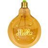 Dopa Store Lampadina LED Filamento HELLO 4W Attacco E27 Design Globo Ambra Luce Calda 2500K
