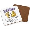 Gift Base Beware Pazzo Mac E Formaggio Donna Sottobicchiere Scherzo Divertente Cibo Amante